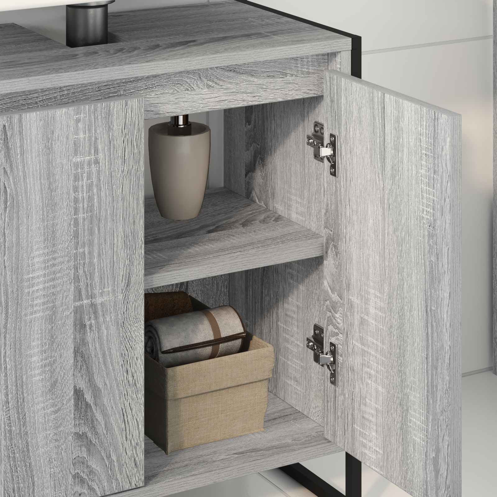 Mobile da Bagno Grigio Sonoma 60 x 30 x 60 cm Legno multistrato | homemem39