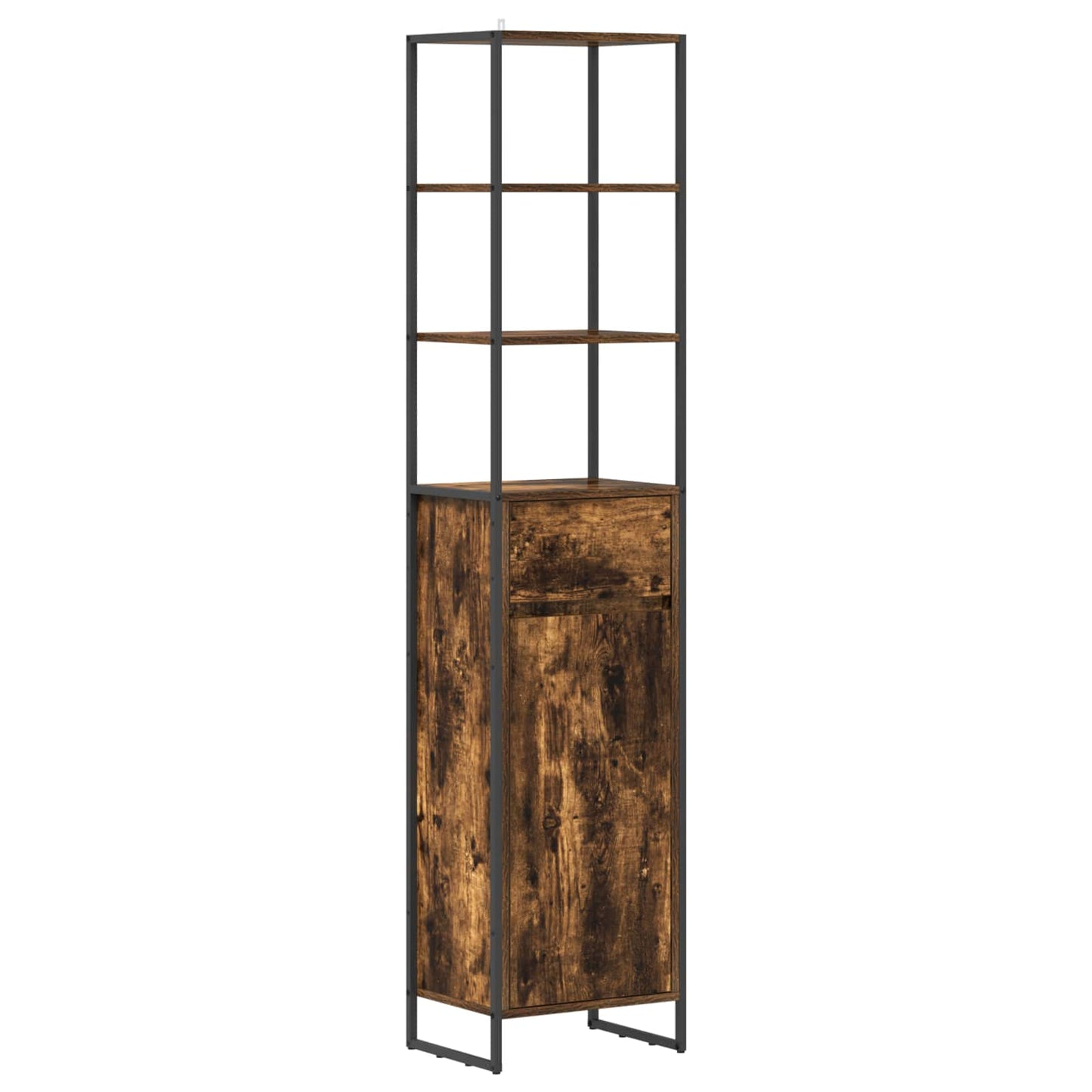 Mobile da Bagno con cassetto Quercia Fumosa 40 x 30 x 180 cm