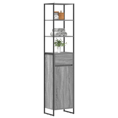 Mobile da Bagno con cassetto Grigio Sonoma 40 x 30 x 180 cm | homemem39