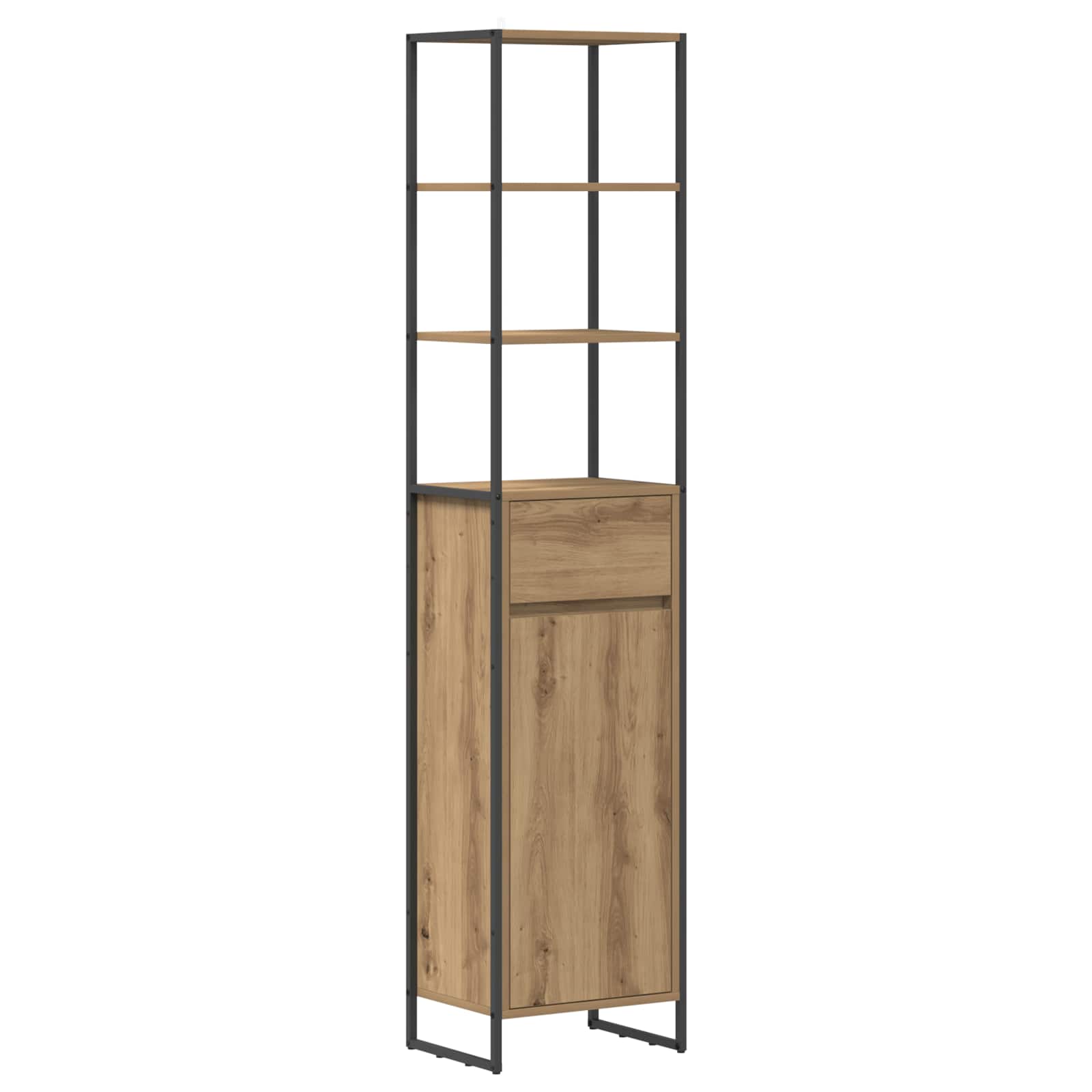 Mobile da Bagno con porta Rovere Artigianale 40 x 30 x 180 cm | homemem39