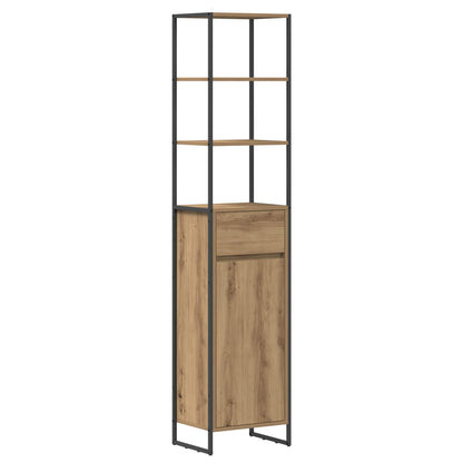 Mobile da Bagno con porta Rovere Artigianale 40 x 30 x 180 cm | homemem39