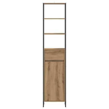 Mobile da Bagno con porta Rovere Artigianale 40 x 30 x 180 cm | homemem39