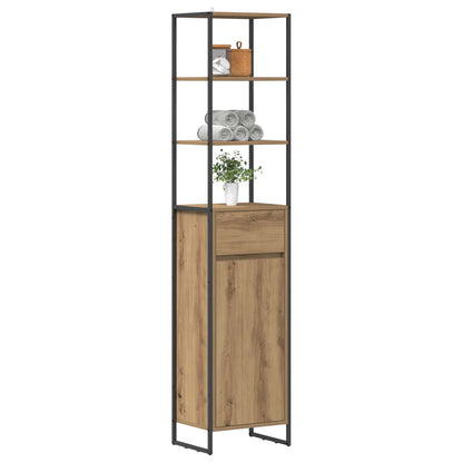 Mobile da Bagno con porta Rovere Artigianale 40 x 30 x 180 cm | homemem39