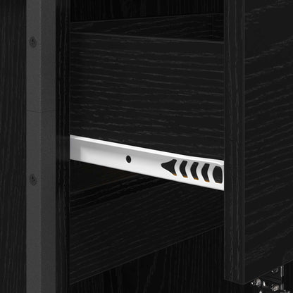 Mobile da Bagno Rovere Nero 40 x 30 x 100 cm Legno multistrato | homemem39