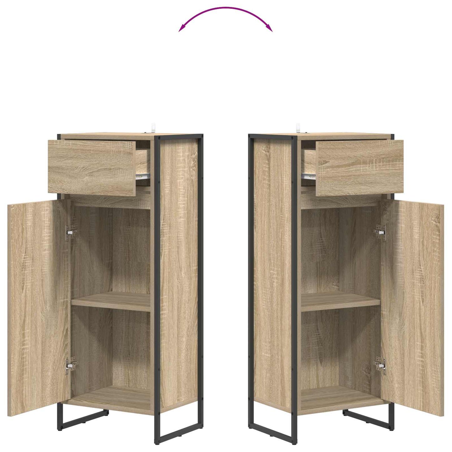 Mobile da Bagno Sonoma 40 x 30 x 100 cm Legno multistrato | homemem39
