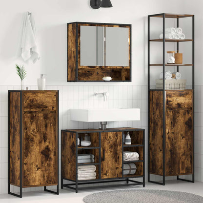 Mobile da Bagno con cassetto Quercia Fumosa 40 x 30 x 100 cm | homemem39