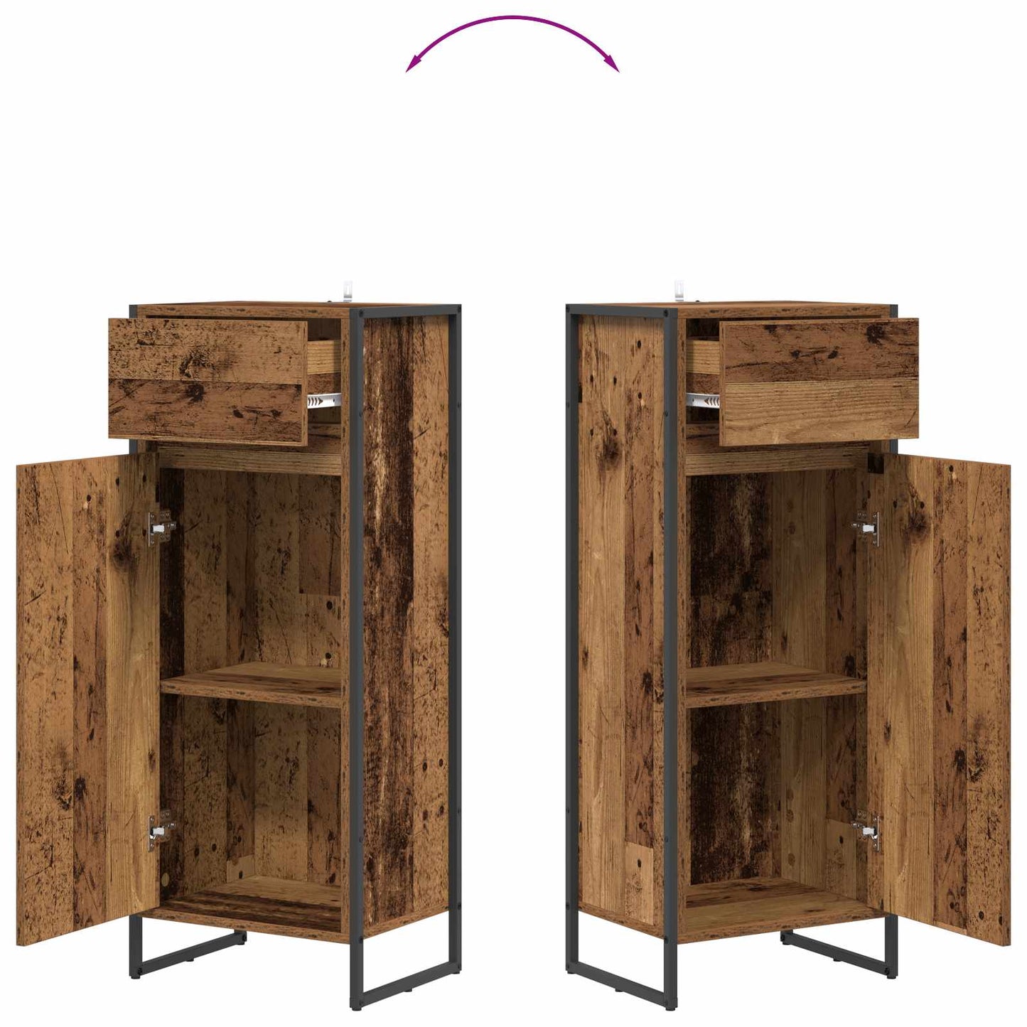 Mobile da Bagno con cassetto Legno vecchio 40 x 30 x 100 cm | homemem39
