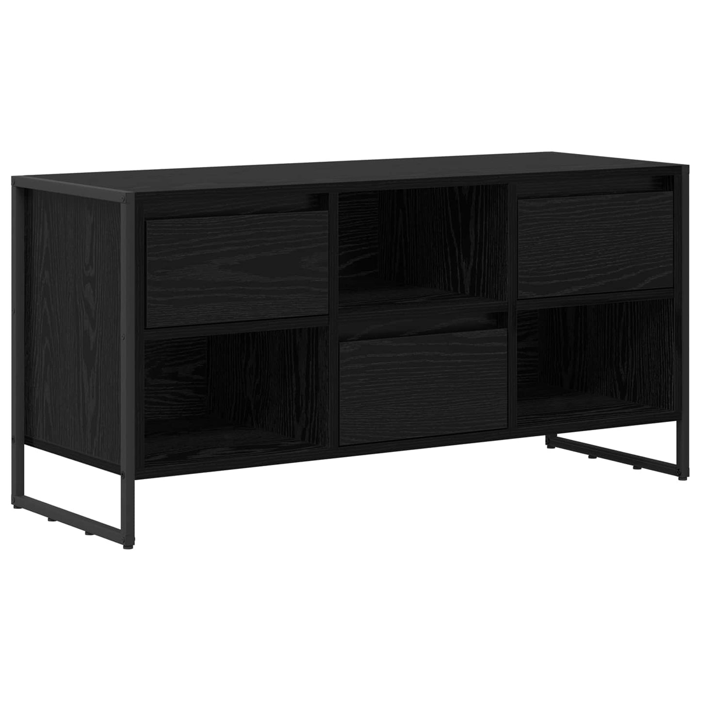 Mobile TV Rovere Nero 100 x 36 x 49,5 cm Legno multistrato