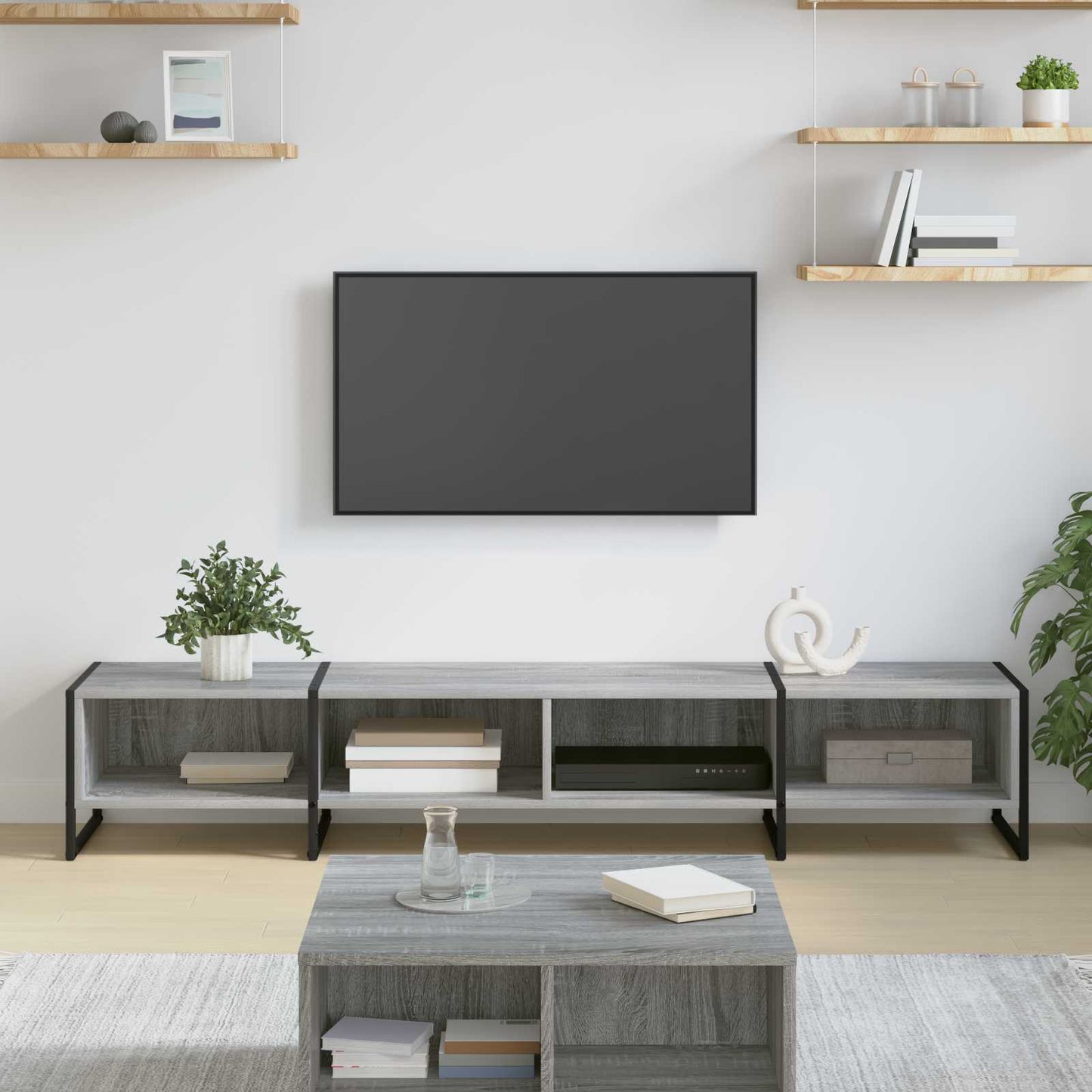Mobile TV Grigio Sonoma 170,5 x 36 x 30,5 cm Legno multistrato