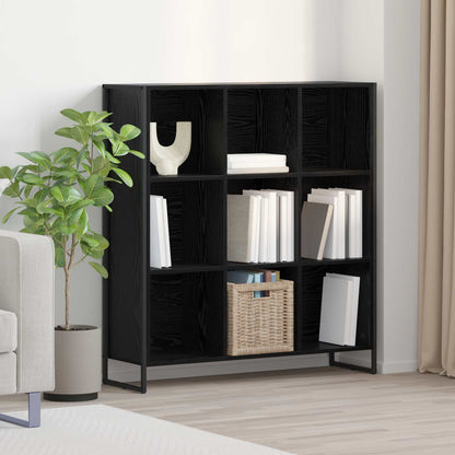 Armadio per Libri Rovere Nero 99.5 x 30 x 108.5 cm