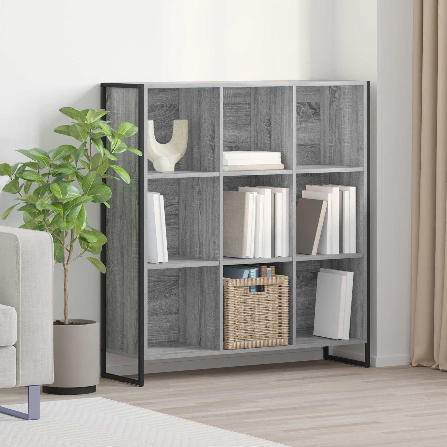 Armadio per Libri Grigio Sonoma 99.5 x 30 x 108.5 cm