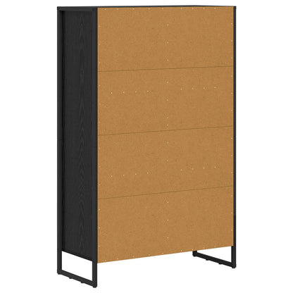 Armadio per Libri Rovere Nero 99.5 x 30 x 108.5 cm