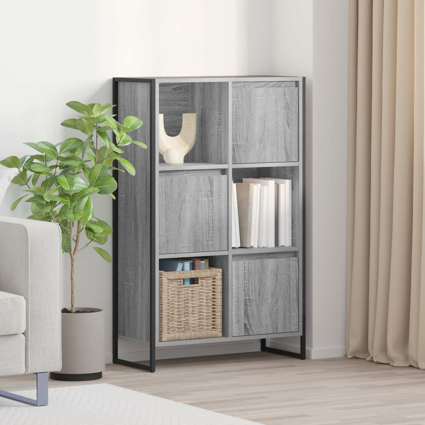 Armadio per Libri Grigio Sonoma 68 x 30 x 108.5 cm