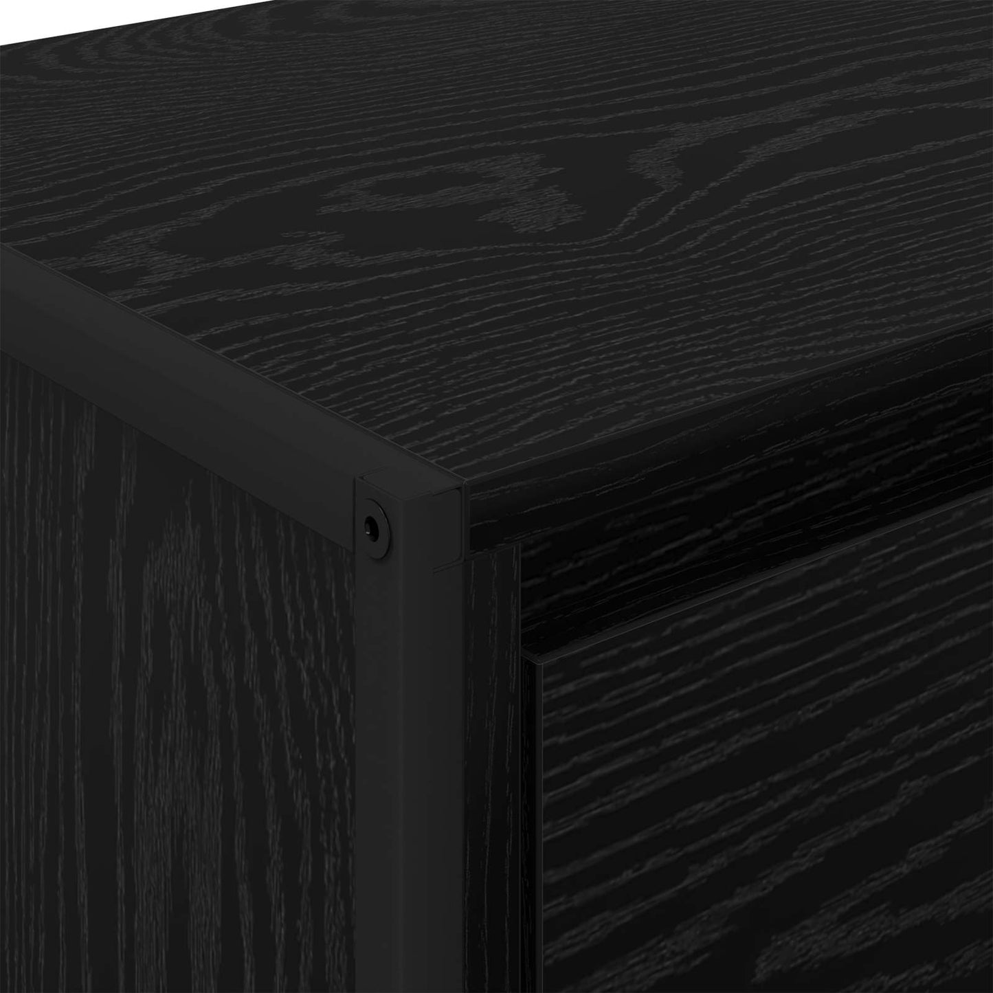 Credenza Rovere Nero 42 x 36 x 75.5 cm Legno multistrato