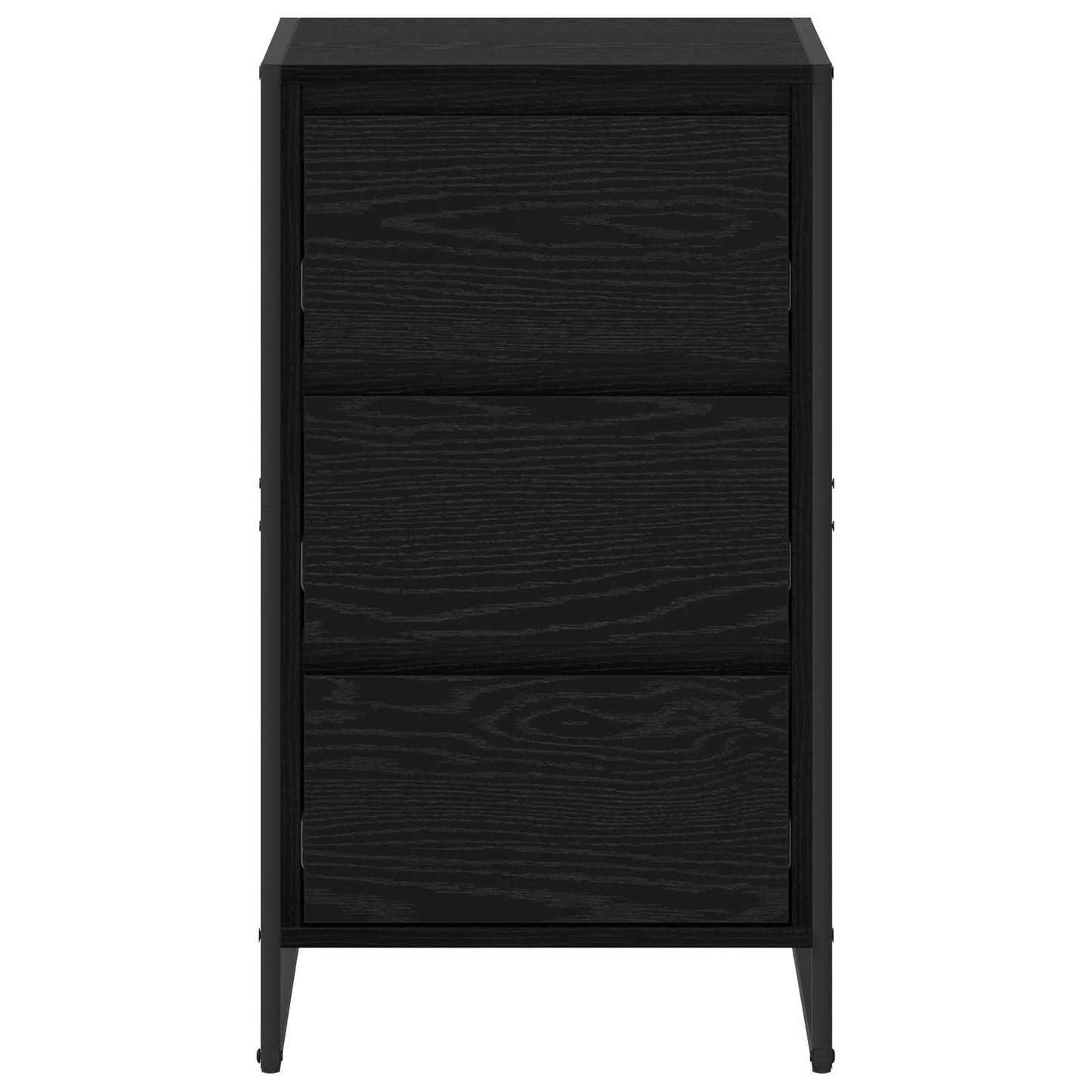 Credenza Rovere Nero 42 x 36 x 75.5 cm Legno multistrato