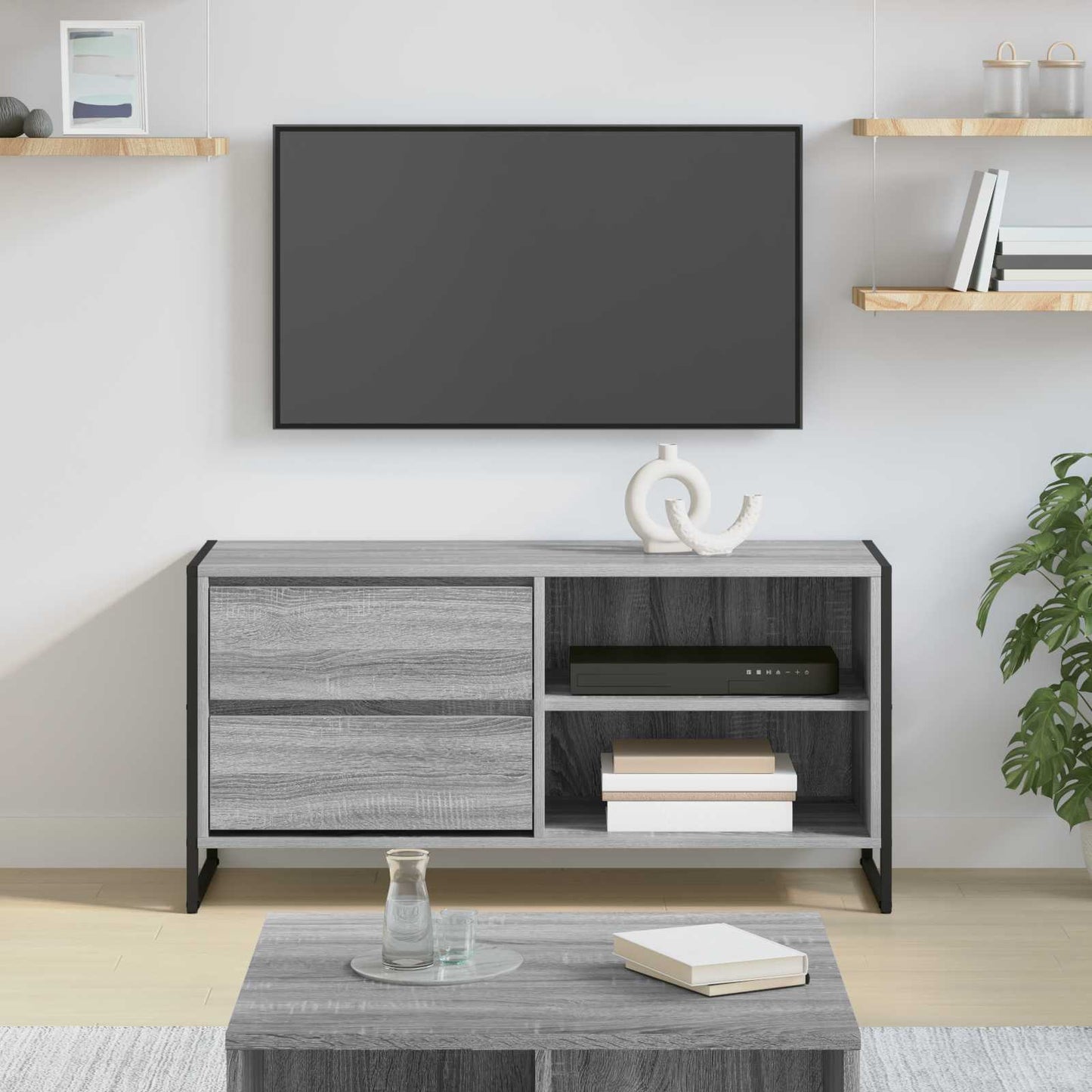 Mobile TV Grigio Sonoma 100 x 36 x 49,5 cm Legno multistrato