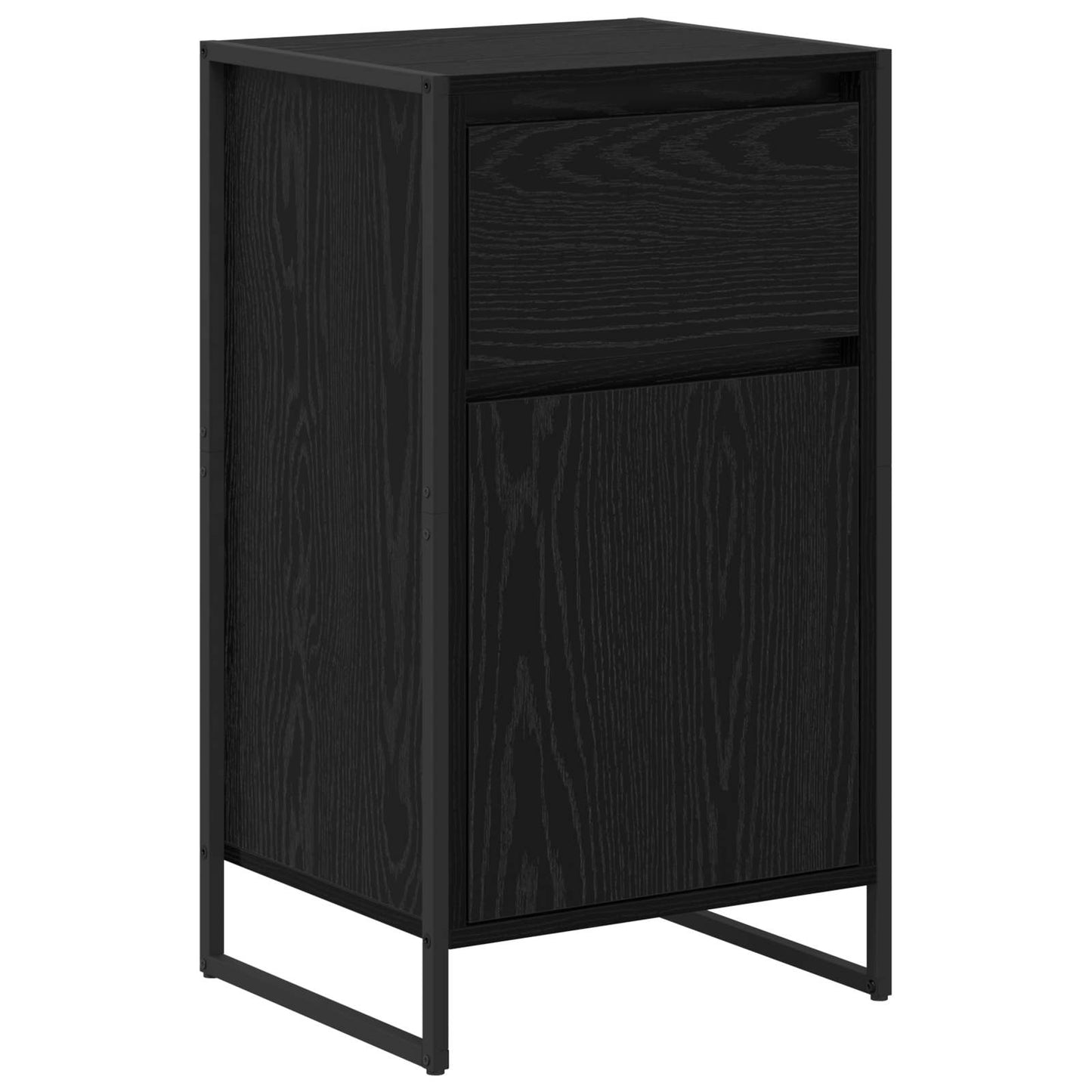 Credenza Rovere Nero 81 x 36 x 150.5 cm Legno multistrato
