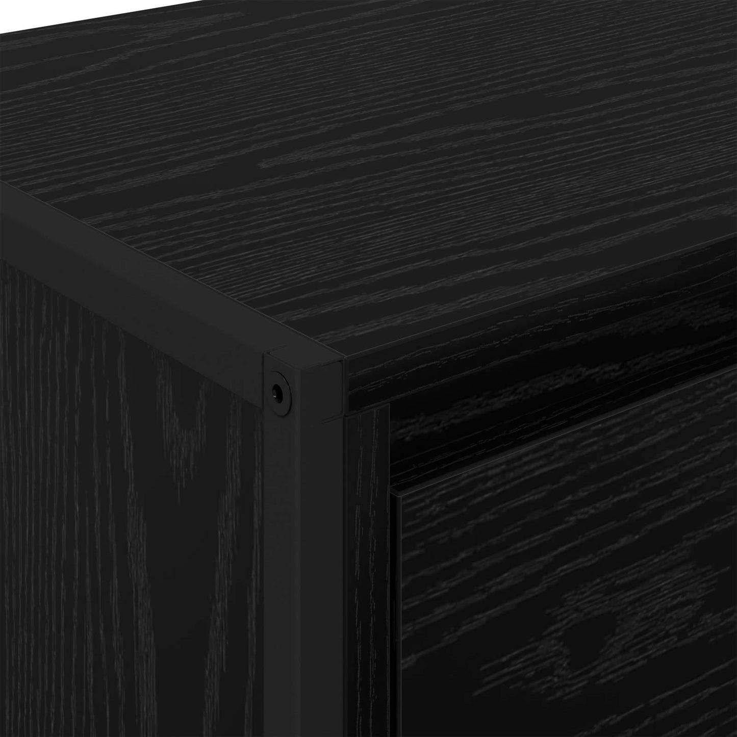 Credenza Rovere Nero 43 x 36 x 75,5 cm Legno multistrato