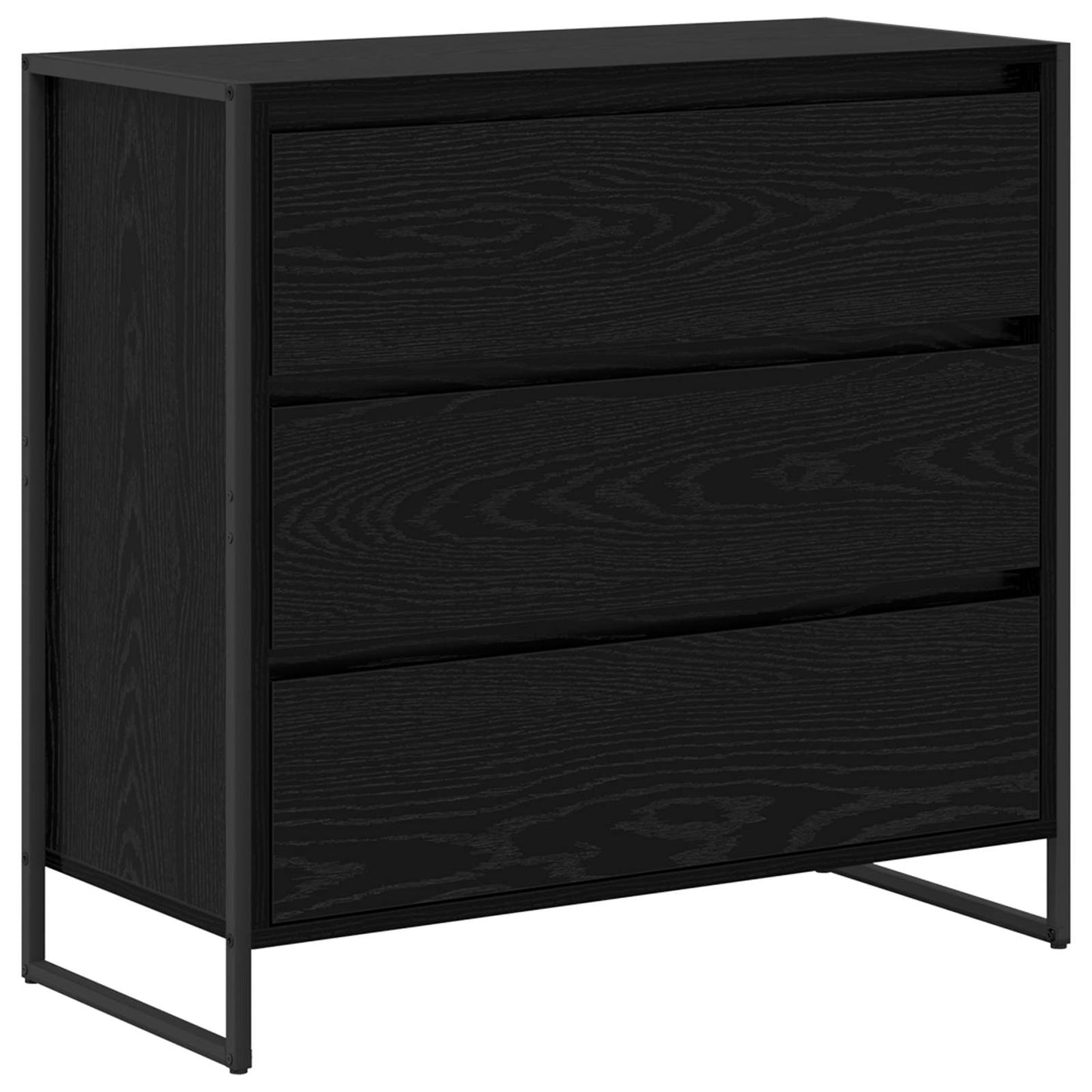 Credenza Rovere Nero 79 x 36 x 75.5 cm Legno multistrato