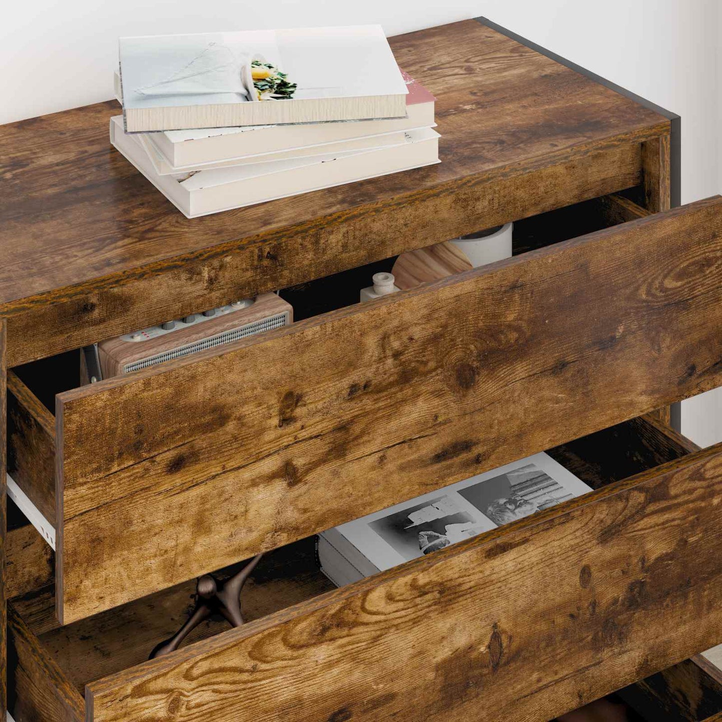 Credenza Quercia Fumosa 79 x 36 x 75.5 cm Legno multistrato