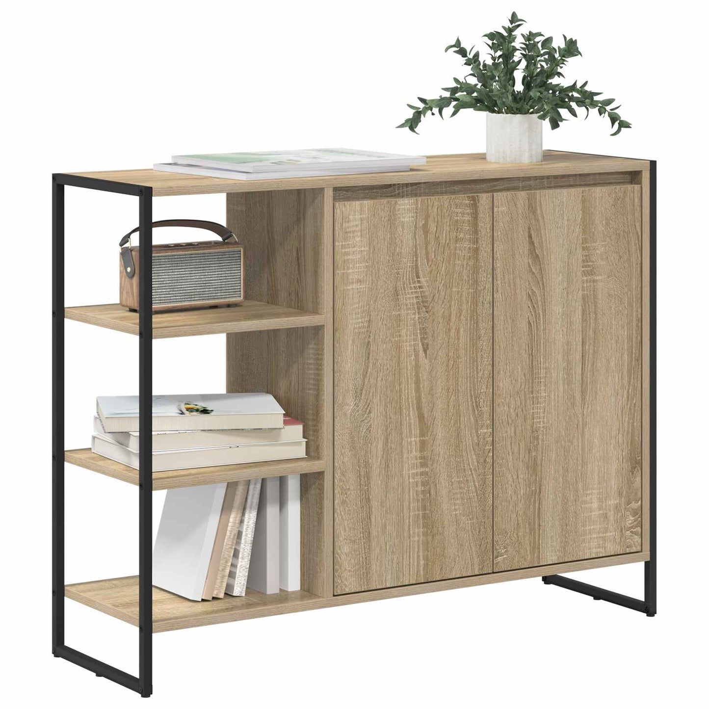 Mobile laterale Sonoma 96.5 x 30 x 75 cm Legno multistrato