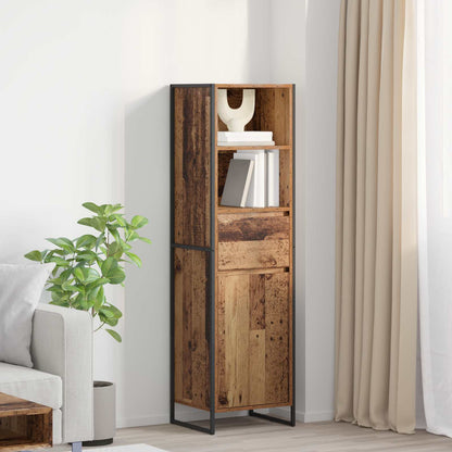 Armadio per Libri con cassetto Legno vecchio 43 x 36 x 150.5 cm