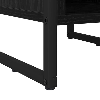 Comodino Rovere Nero 39.5 x 30 x 50 cm Legno ingegnerizzato | homemem39