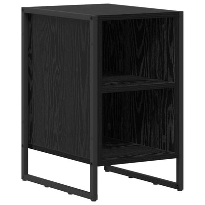 Comodino Rovere Nero 39.5 x 30 x 50 cm Legno ingegnerizzato | homemem39