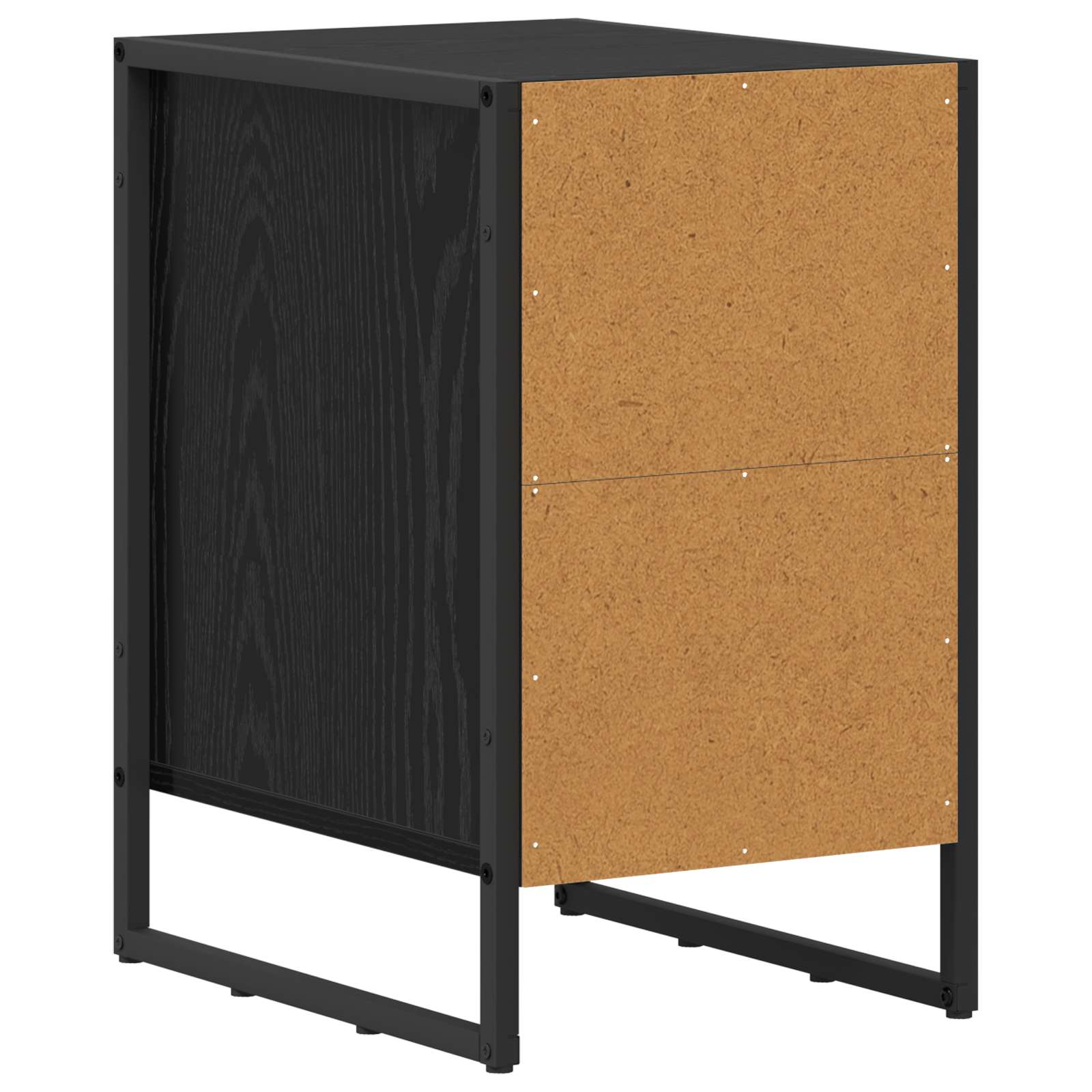 Comodino Rovere Nero 39.5 x 30 x 50 cm Legno ingegnerizzato | homemem39