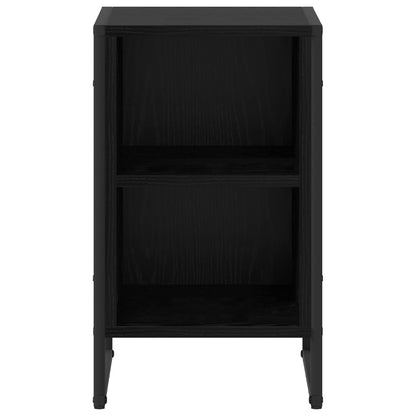 Comodino Rovere Nero 39.5 x 30 x 50 cm Legno ingegnerizzato | homemem39