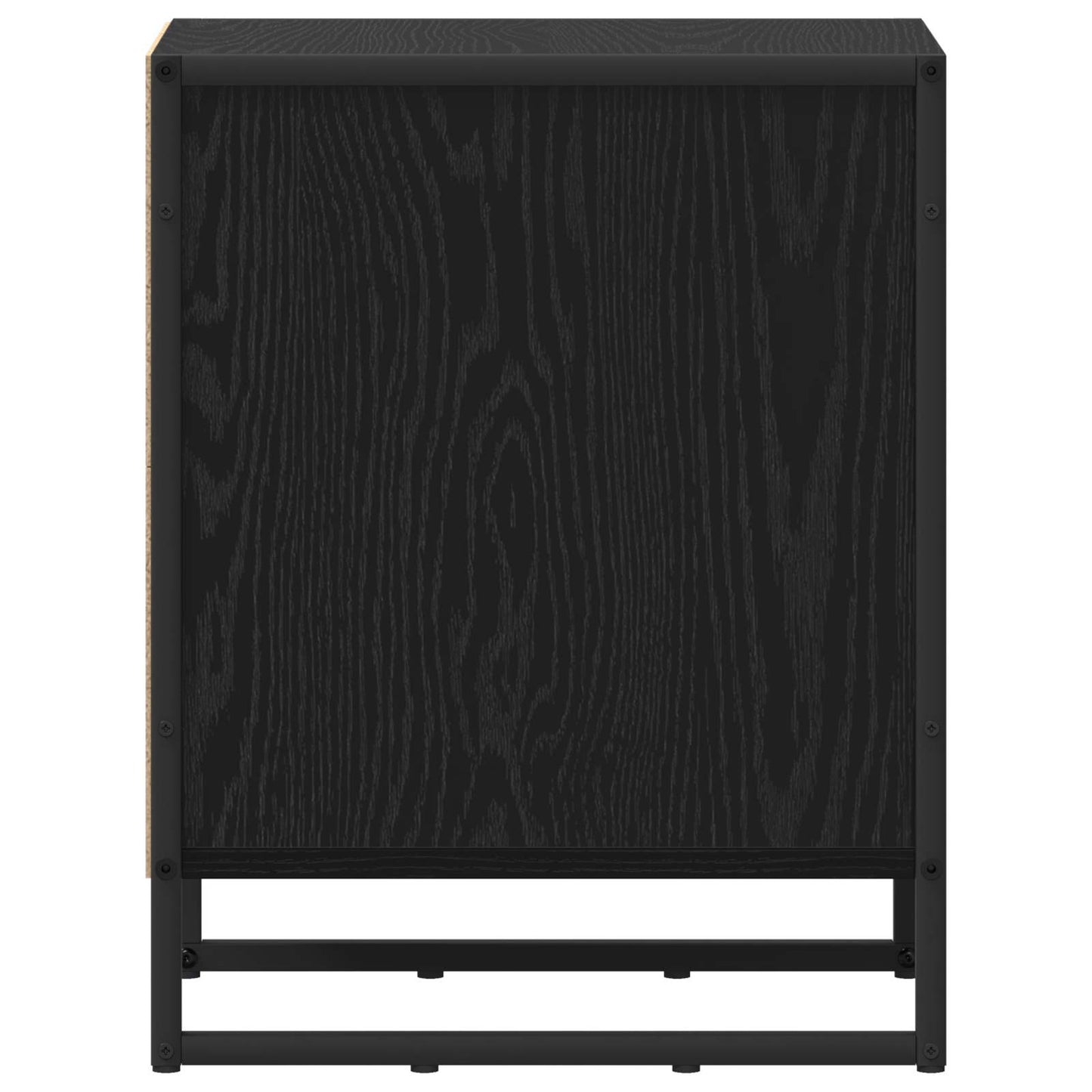 Comodino Rovere Nero 39.5 x 30 x 50 cm Legno ingegnerizzato | homemem39