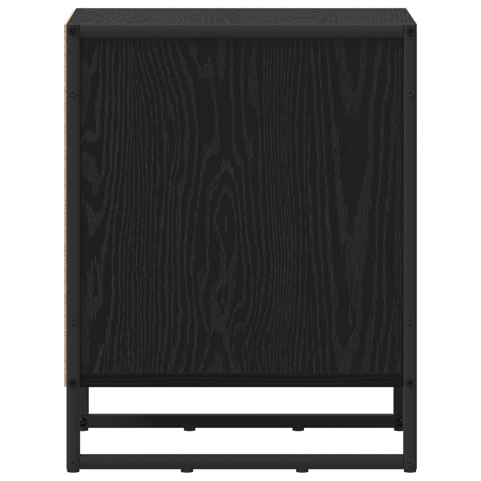 Comodino Rovere Nero 39.5 x 30 x 50 cm Legno ingegnerizzato | homemem39