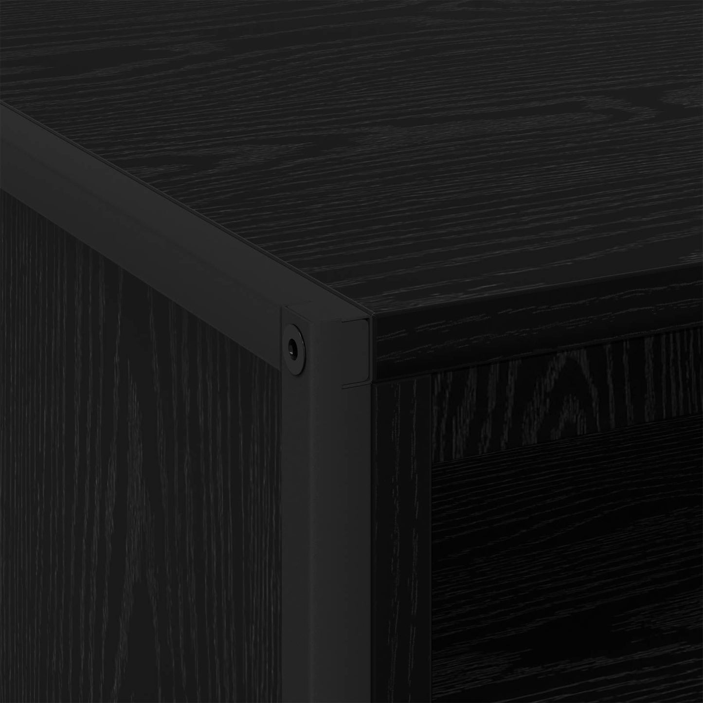 Comodino Rovere Nero 50 x 39,5 x 50 cm Legno multistrato | homemem39