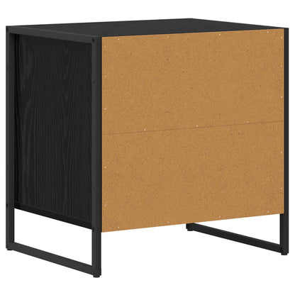 Comodino Rovere Nero 50 x 39,5 x 50 cm Legno multistrato | homemem39