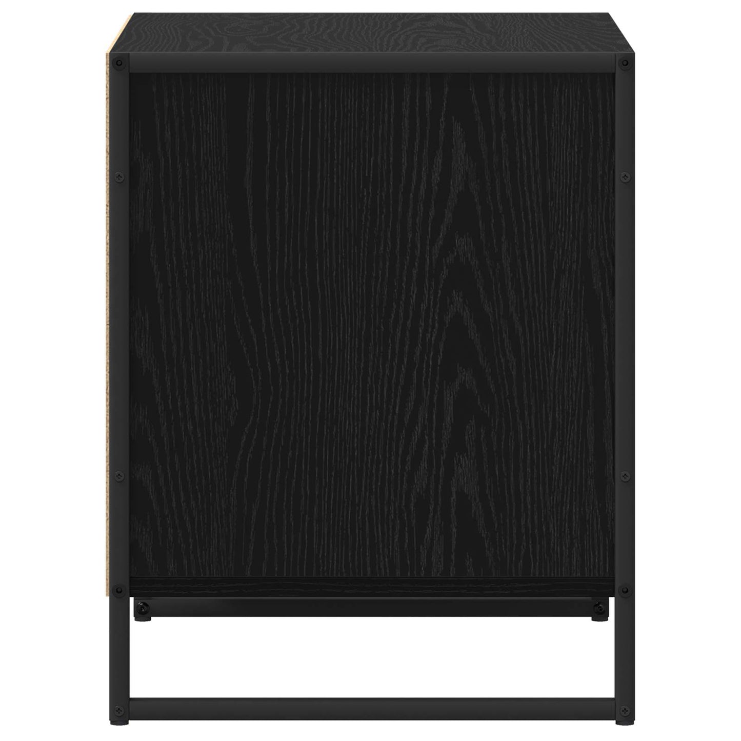 Comodino Rovere Nero 50 x 39,5 x 50 cm Legno multistrato | homemem39