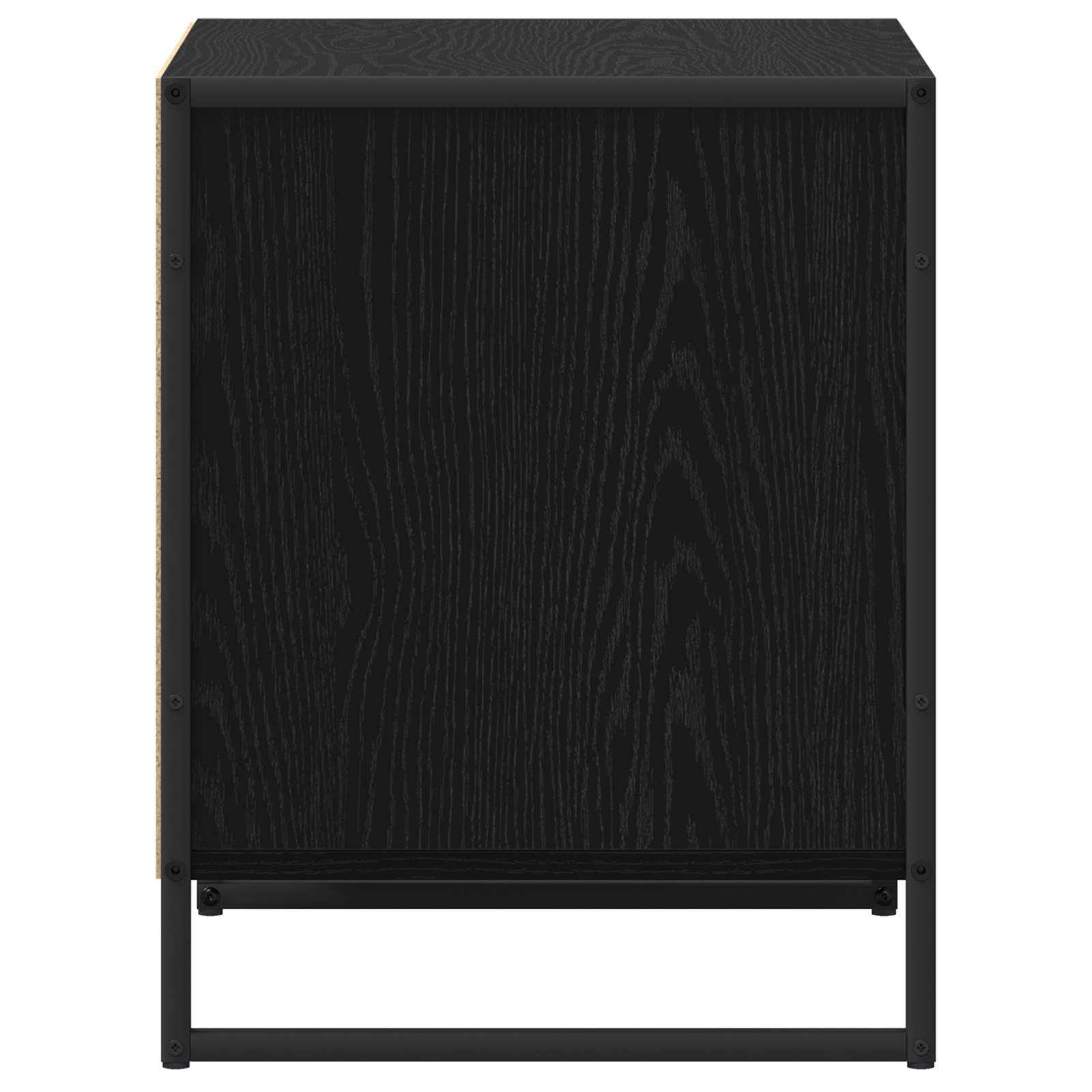 Comodino Rovere Nero 50 x 39,5 x 50 cm Legno multistrato | homemem39