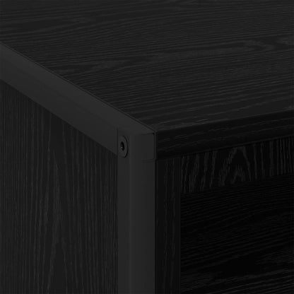Comodino 2 pcs Rovere Nero 50 x 39,5 x 50 cm Legno multistrato | homemem39