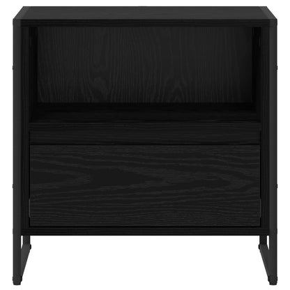 Comodino 2 pz Rovere Nero 50 x 39,5 x 50 cm