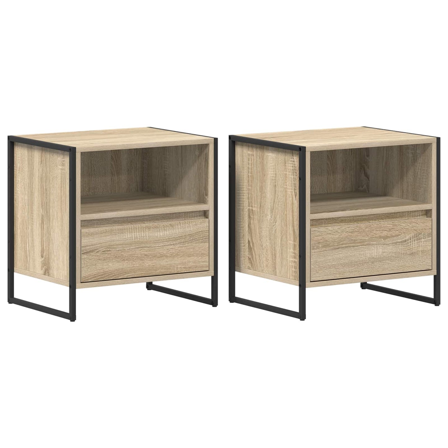 Comodino 2 pcs Sonoma 50 x 39,5 x 50 cm Legno multistrato | homemem39
