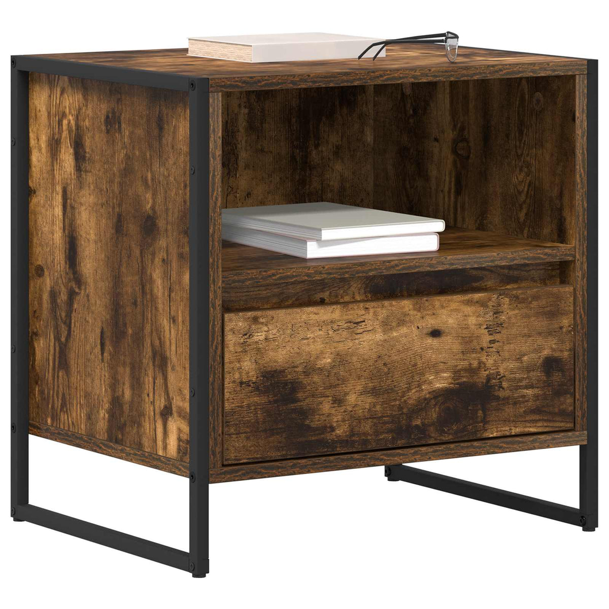 Comodino Quercia Fumosa 50 x 39,5 x 50 cm Legno ingegnerizzato - homemem39