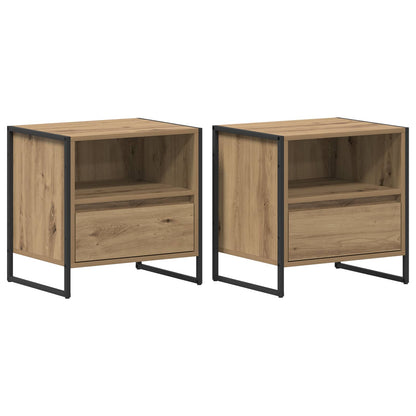 Comodino 2 pcs Rovere Artigianale 50 x 39,5 x 50 cm | homemem39