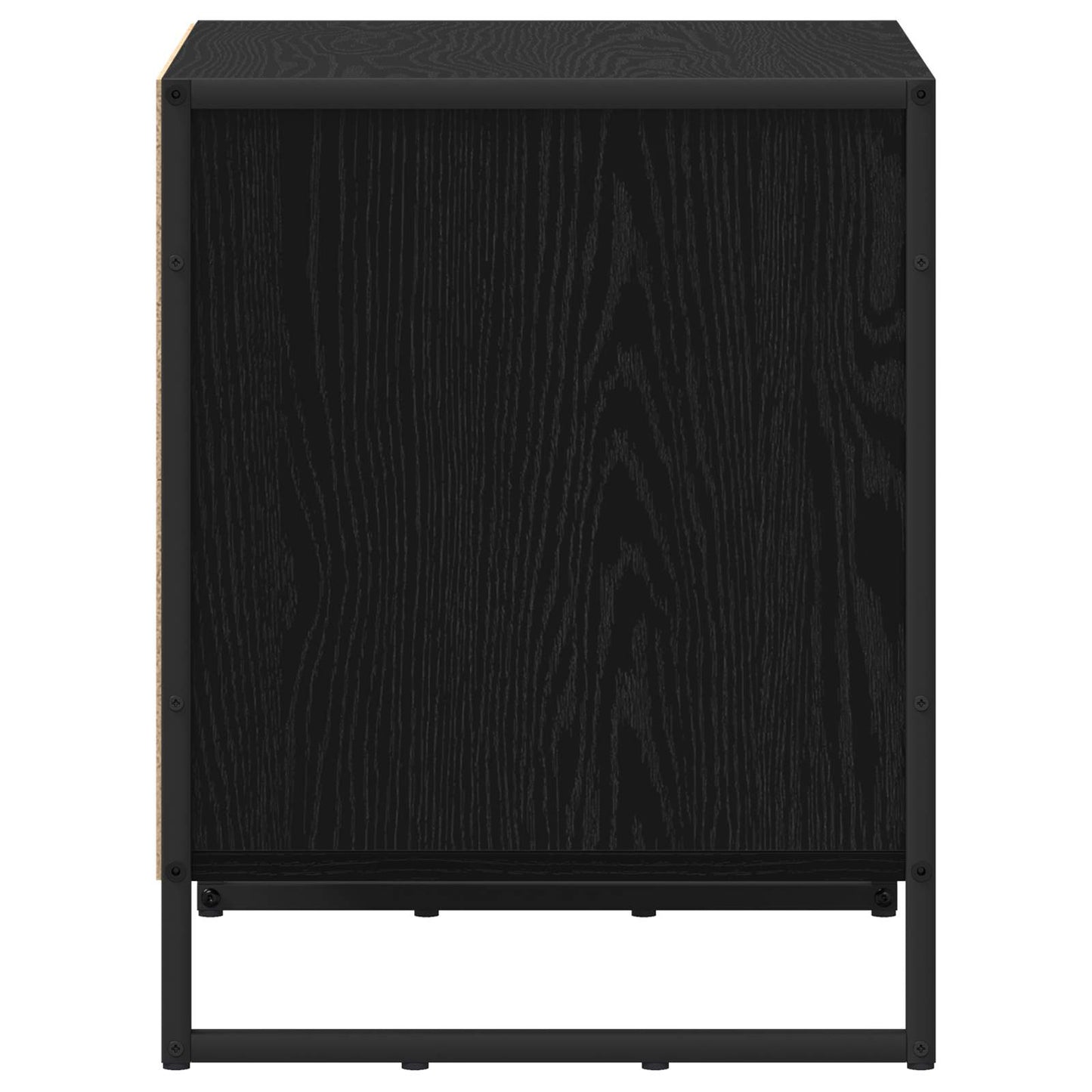 Comodino Rovere Nero 50 x 39.5 x 50 cm Legno multistrato | homemem39