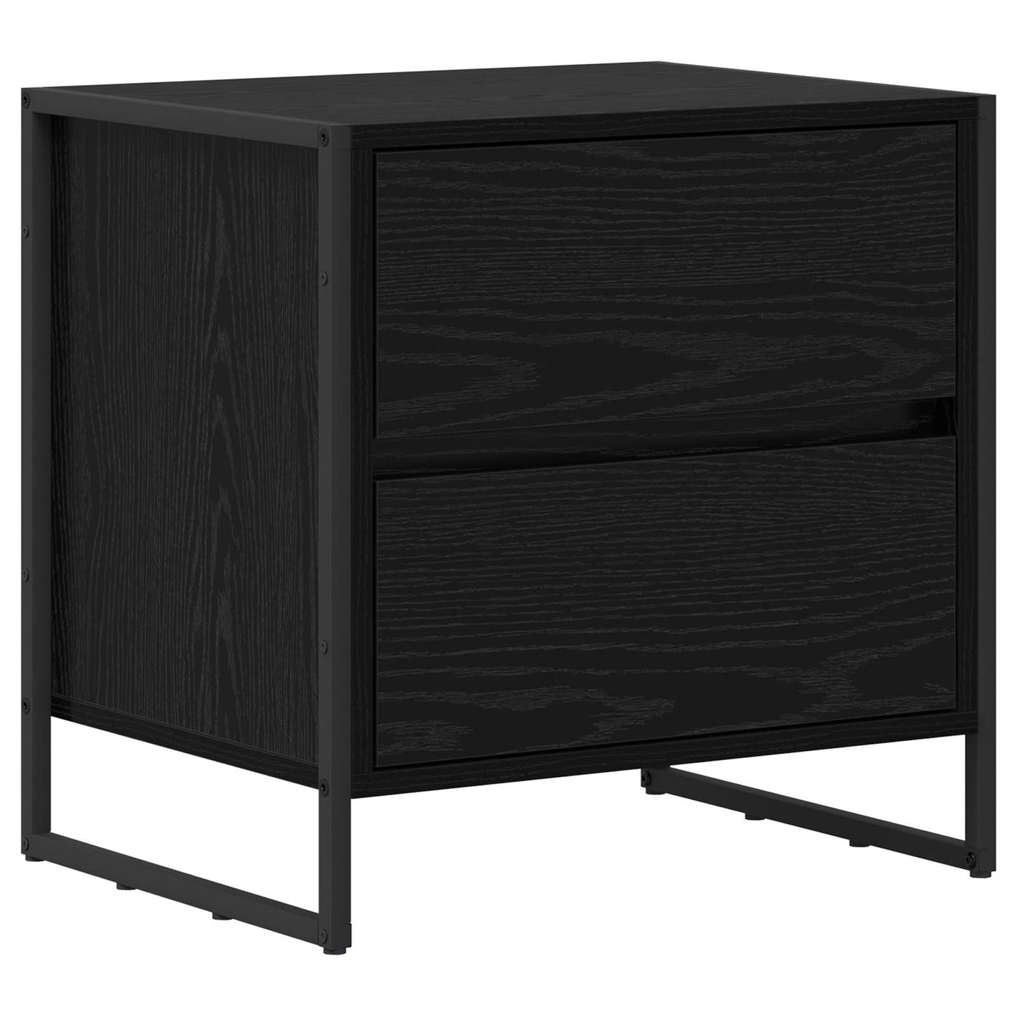 Comodino 2 pcs Rovere Nero 50 x 39.5 x 50 cm Legno multistrato | homemem39