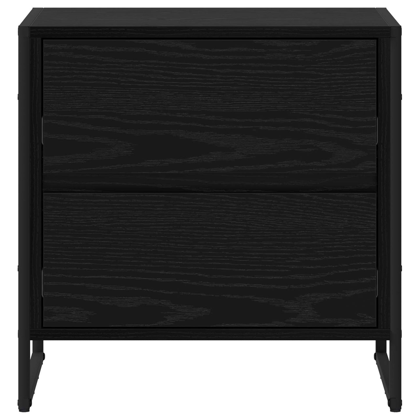 Comodino 2 pcs Rovere Nero 50 x 39.5 x 50 cm Legno multistrato | homemem39