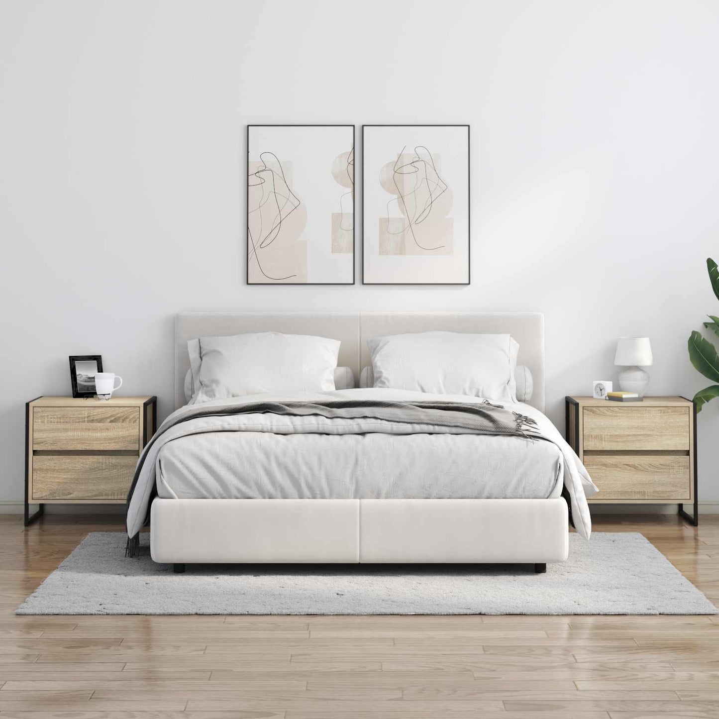 Comodino Sonoma 50 x 39.5 x 50 cm Legno multistrato | homemem39