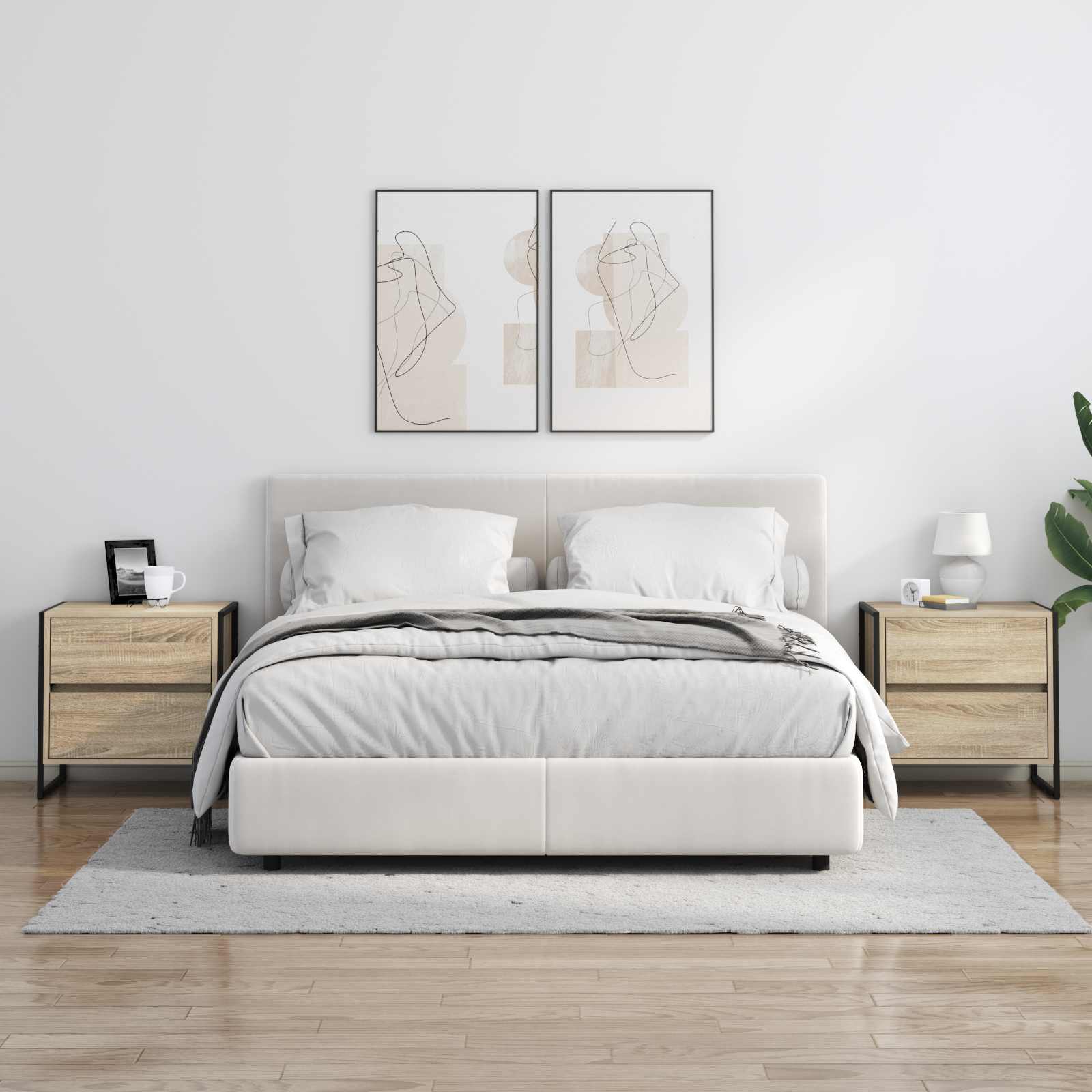 Comodino Sonoma 50 x 39.5 x 50 cm Legno multistrato | homemem39