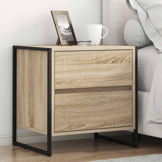 Comodino 2 pcs Sonoma 50 x 39.5 x 50 cm Legno multistrato