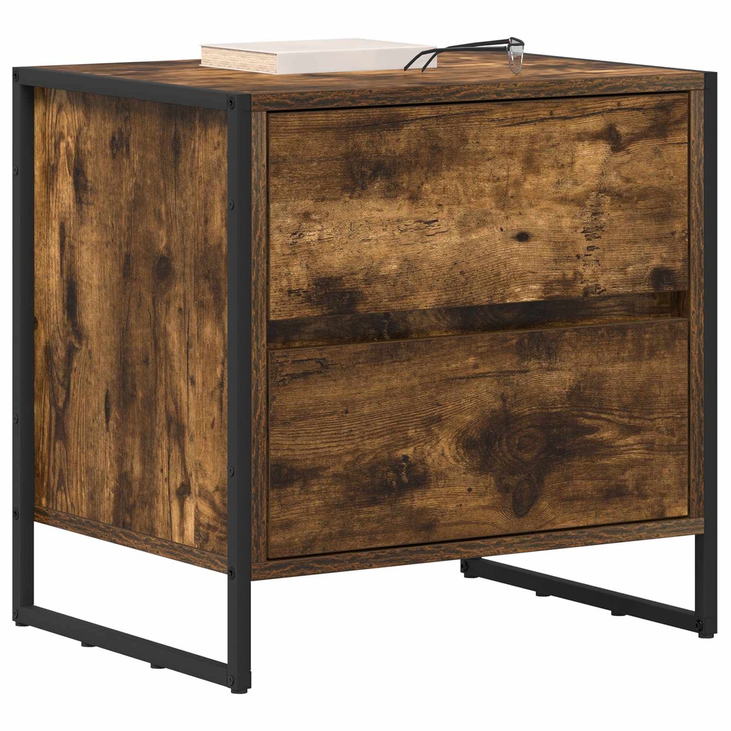 Comodino Quercia Fumosa 50 x 39.5 x 50 cm Legno multistrato | homemem39