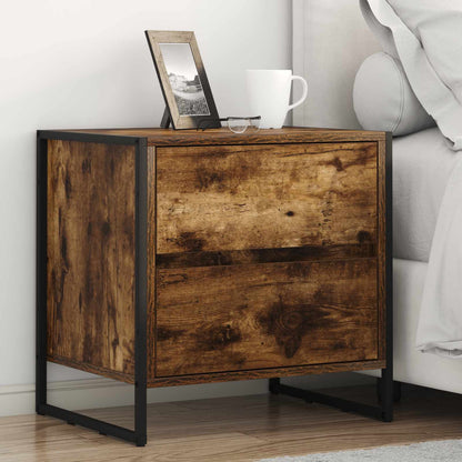 Comodino con cassetto 2 pcs Quercia Fumosa 50 x 39.5 x 50 cm | homemem39
