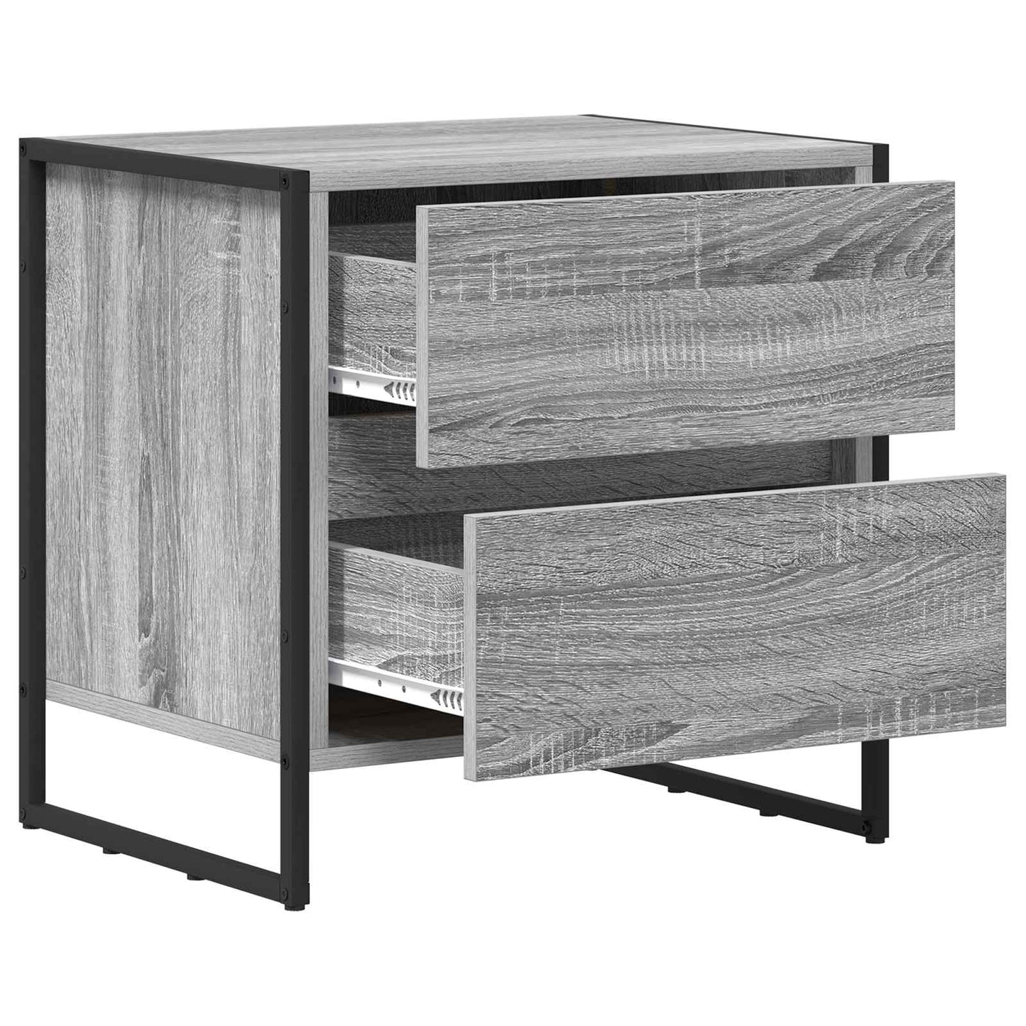 Comodino Grigio Sonoma 50 x 39.5 x 50 cm Legno ingegnerizzato
